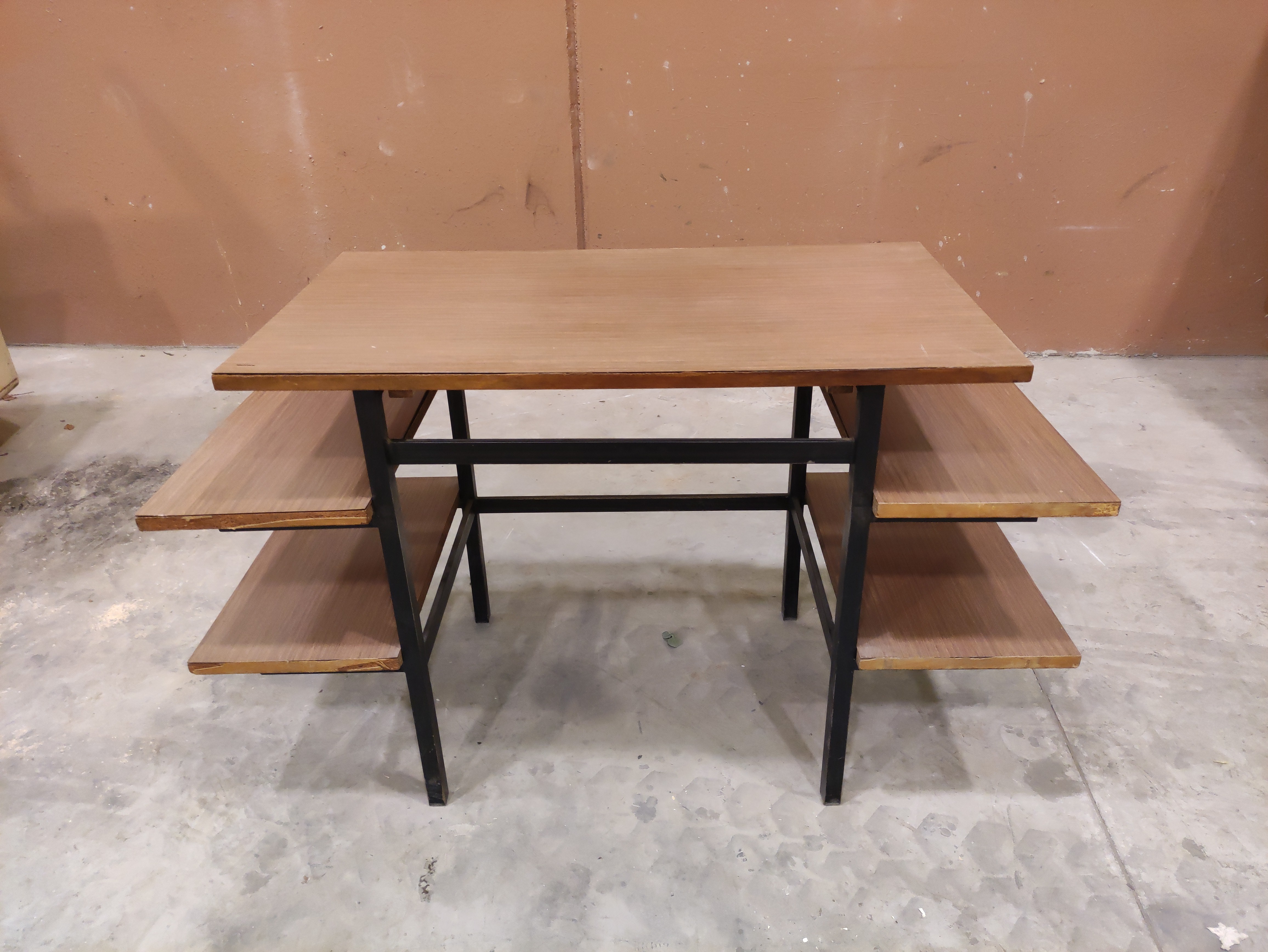 mesa oficina auxiliar madera metal 69.5x116x50 1u